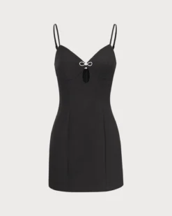 The Black V Neck Cutout Sleeveless Mini Dress 14 The Black V Neck Cutout Sleeveless Mini Dress -Deals Dress N Swimwear Store the black cut out mini dress dresses dqbk88