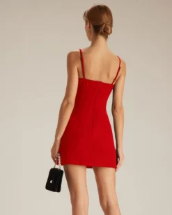 The Red V Neck Cutout Sleeveless Mini Dress -Deals Dress N Swimwear Store the black cut out mini dress dresses ovgagj 69328603 3200 4fc9 9433 6128610f19c1