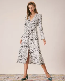 The Black Deep V Neck Floral Lace Midi Dress 9 The Black Deep V Neck Floral Lace Midi Dress -Deals Dress N Swimwear Store the black deep v neck floral lace midi dress dresses bl8sfa