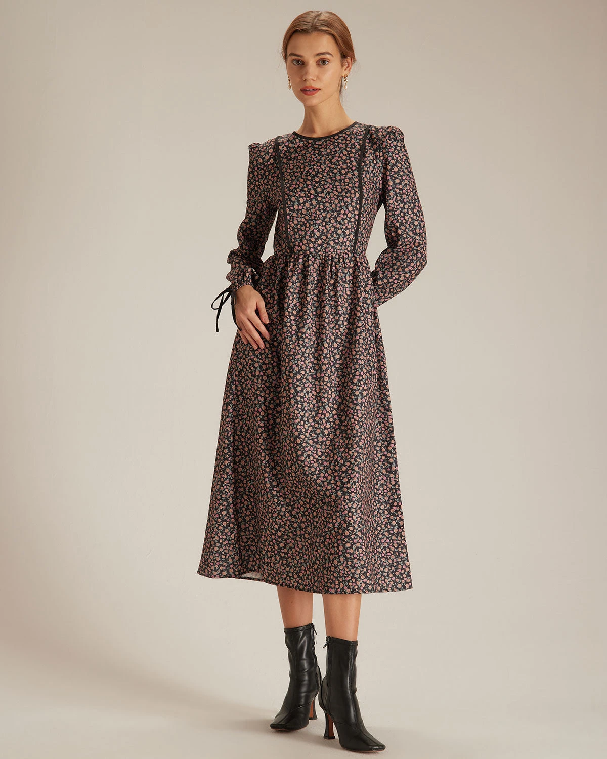 The Black Floral Hollow Out Back Maxi Dress 1 The Black Floral Hollow Out Back Maxi Dress