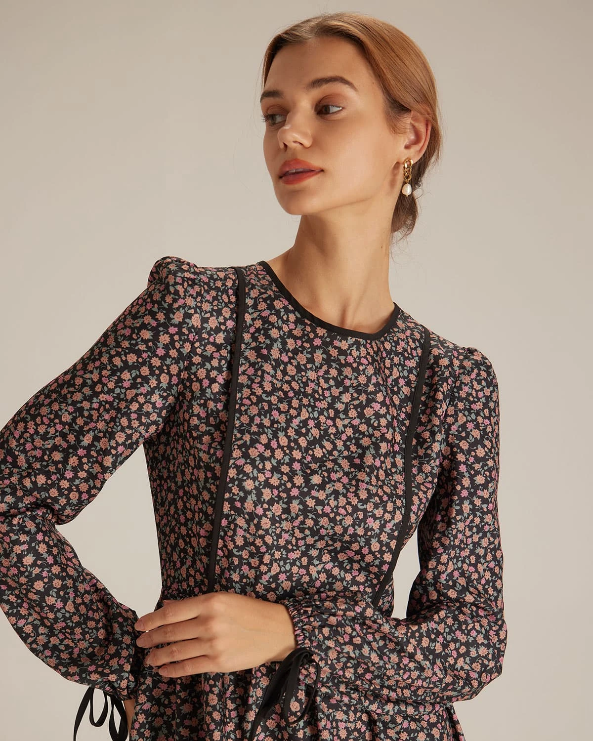 The Black Floral Hollow Out Back Maxi Dress 4 The Black Floral Hollow Out Back Maxi Dress - Image 4