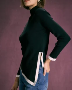 The Black High Neck Irregular Hem Knit Top 8 The Black High Neck Irregular Hem Knit Top -Deals Dress N Swimwear Store the black high neck irregular hem knit top tops uivxgh