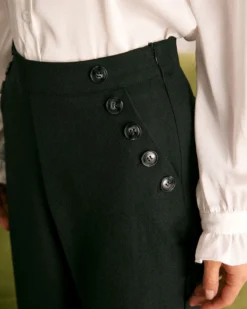 The Black High Waisted Button Straight Pants 8 The Black High Waisted Button Straight Pants -Deals Dress N Swimwear Store the black high waisted button straight pants bottoms 3ugcdx