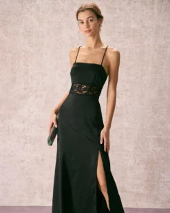 The Black Lace Criss Cross Back Maxi Dress -Deals Dress N Swimwear Store the black lace criss cross back maxi dress black dresses nnl1ul