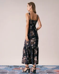 The Black Lace Trim Floral Mermaid Maxi Dress 13 The Black Lace Trim Floral Mermaid Maxi Dress -Deals Dress N Swimwear Store the black lace floral mermaid maxi dress dresses v5qf6b