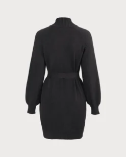 The Black Lantern Sleeve Sweater Mini Dress 15 The Black Lantern Sleeve Sweater Mini Dress -Deals Dress N Swimwear Store the black mock neck lantern sleeve sweater dress dresses rfdenf