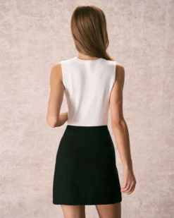 The Black High Waisted Ruffle Trim Mini Skirt 11 The Black High Waisted Ruffle Trim Mini Skirt -Deals Dress N Swimwear Store the black ruffle trim mini skirt bottoms mgn0xy