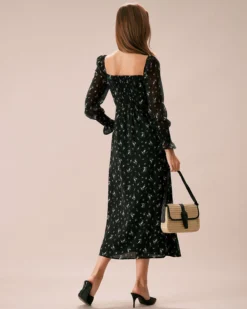 The Black Square Neck Floral Maxi Dress 9 The Black Square Neck Floral Maxi Dress -Deals Dress N Swimwear Store the black square neck floral maxi dress dresses gdurv1