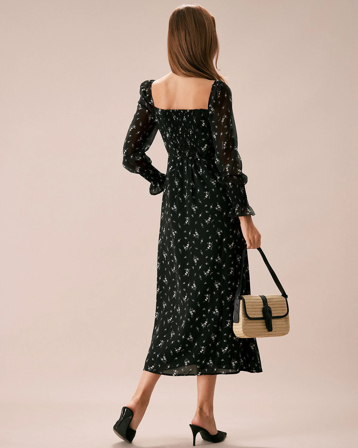 The Black Square Neck Floral Maxi Dress 5 The Black Square Neck Floral Maxi Dress - Image 5