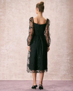 The Black Sweetheart Neck Mesh Midi Dress 11 The Black Sweetheart Neck Mesh Midi Dress -Deals Dress N Swimwear Store the black sweetheart neck mesh midi dress dresses s8elsw