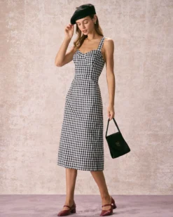 The Black Sweetheart Neck Plaid Midi Dress 12 The Black Sweetheart Neck Plaid Midi Dress -Deals Dress N Swimwear Store the black sweetheart neck plaid midi dress dresses mlgurv