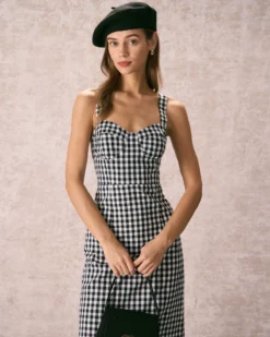 The Black Sweetheart Neck Plaid Midi Dress 11 The Black Sweetheart Neck Plaid Midi Dress -Deals Dress N Swimwear Store the black sweetheart neck plaid midi dress dresses onhnfa