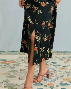 The Black V Neck Floral Short Sleeve Maxi Dress 11 The Black V Neck Floral Short Sleeve Maxi Dress -Deals Dress N Swimwear Store the black v neck button detail floral maxi dress dresses ry5ae1 303147