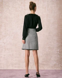 The Black V Neck Ruffle Long Sleeve Blouse -Deals Dress N Swimwear Store the black v neck pleated blouse tops dwvnxb