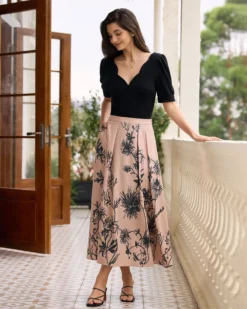 The Black V Neck Scalloped Knit Tee -Deals Dress N Swimwear Store the black v neck scalloped solid tee tops i3k8uz