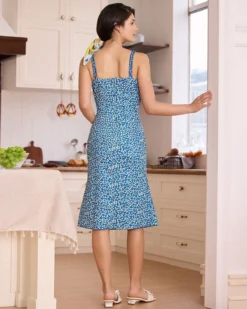 The Blue Floral Frill Trim Midi Dress 9 The Blue Floral Frill Trim Midi Dress -Deals Dress N Swimwear Store the blue floral frill trim midi dress dresses w1nyu4