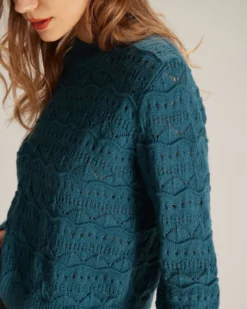 The Blue Mock Neck Wave Cut Pointelle Knit Top 10 The Blue Mock Neck Wave Cut Pointelle Knit Top -Deals Dress N Swimwear Store the blue mock neck pointelle knit top tops hlcdn4