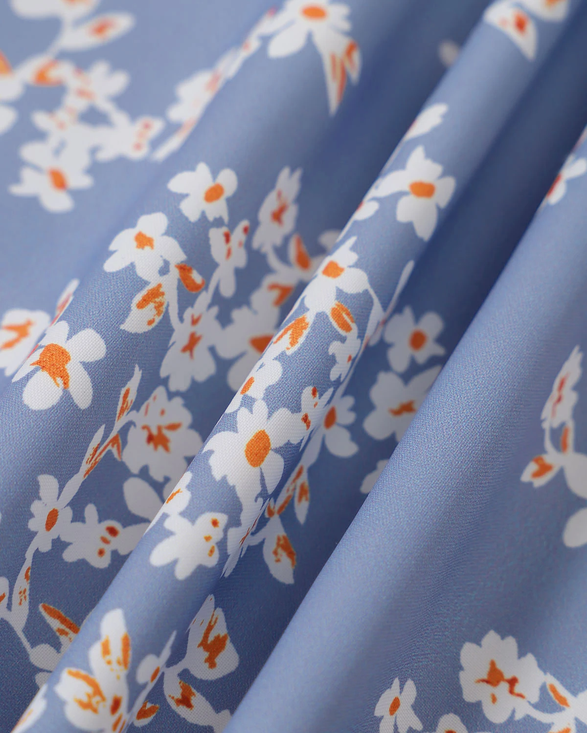 The Blue Round Neck Floral Midi Dress 9 The Blue Round Neck Floral Midi Dress - Image 9