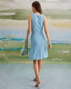 The Blue Round Neck Pointelle Knit Mini Dress 9 The Blue Round Neck Pointelle Knit Mini Dress -Deals Dress N Swimwear Store the blue round neck pointelle knit mini dress dresses mbumtr