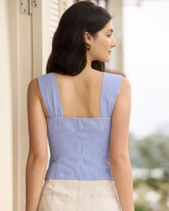 The Blue Sweetheart Neck Striped Tank Top -Deals Dress N Swimwear Store the blue sweetheart neck striped tank top tops mhvvzn