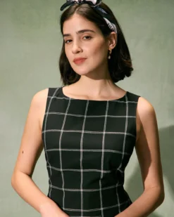 Deals Dress N Swimwear Store -Deals Dress N Swimwear Store the boat neck plaid tie dress dresses rtzmcf