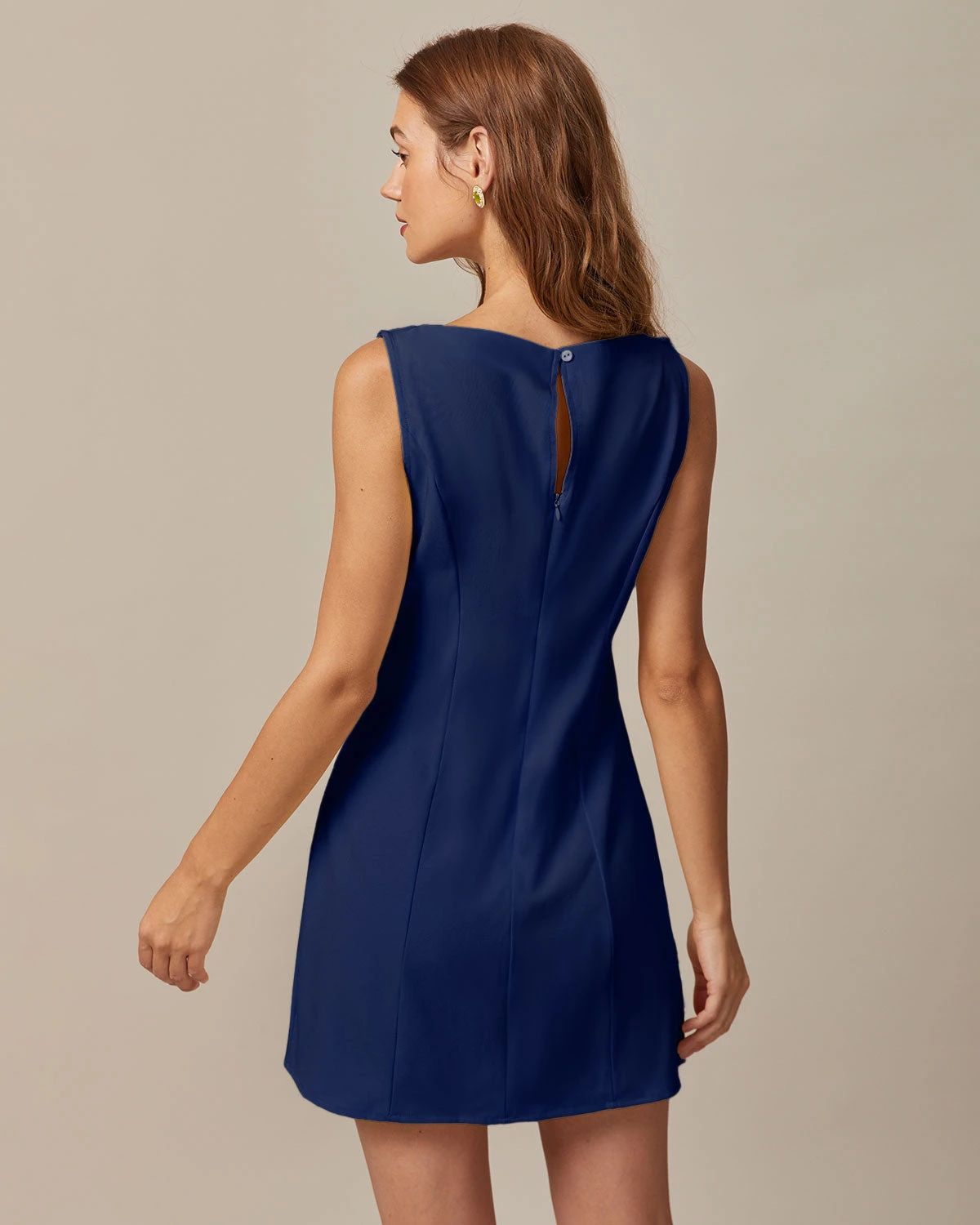The Navy Boat Neck Cutout Mini Dress 5 The Navy Boat Neck Cutout Mini Dress - Image 5