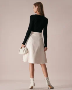 The Black Boat Neck Bowknot Front Knit Top -Deals Dress N Swimwear Store the bowknot front cutout knit top tops ig56pn