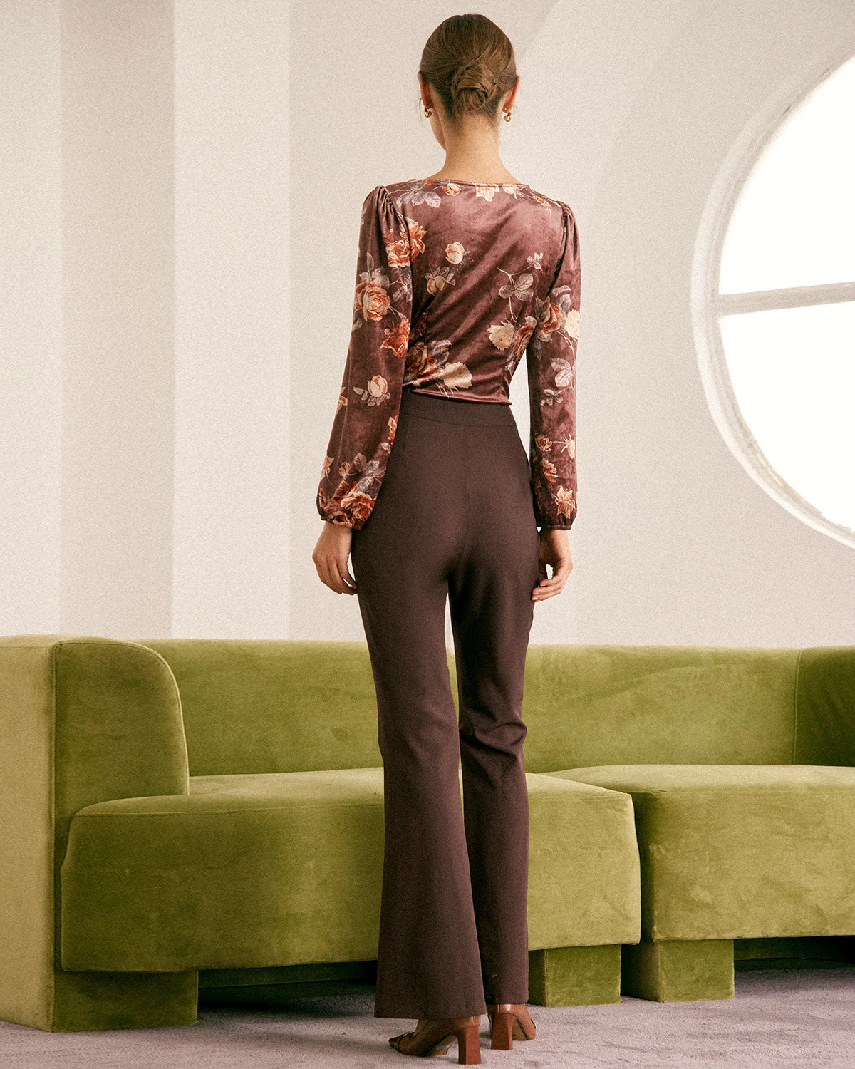 The Brown Square Neck Floral Lace Blouse 5 The Brown Square Neck Floral Lace Blouse - Image 5