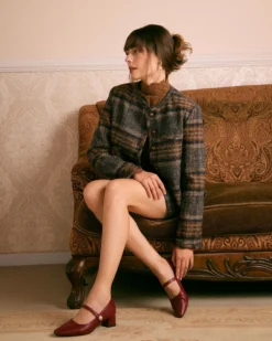 The Brown Striped Single Breasted Jacket -Deals Dress N Swimwear Store the brown striped button jacket outerwear hzzffs