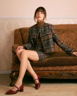 The Brown Striped Single Breasted Jacket -Deals Dress N Swimwear Store the brown striped button jacket outerwear uey4hr