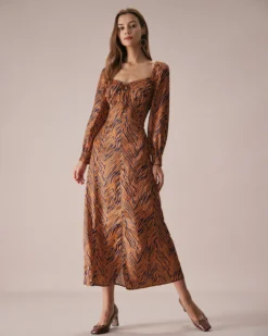 The Brown Sweetheart Neck Zebra Maxi Dress 7 The Brown Sweetheart Neck Zebra Maxi Dress -Deals Dress N Swimwear Store the brown sweetheart neck zebra maxi dress dresses erctrj