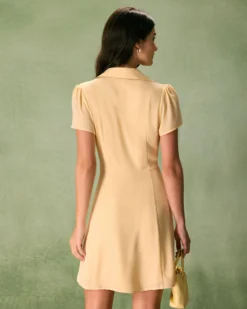 The Yellow Button Down Shirt Mini Dress -Deals Dress N Swimwear Store the button down shirt dress dresses ugany5