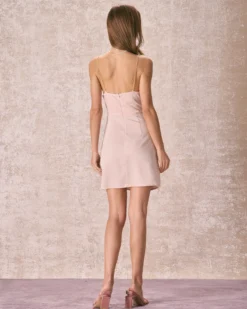 The Apricot Chain Strap Ruched Wrap Mini Dress -Deals Dress N Swimwear Store the chain strap wrap mini dress dresses cxrieq