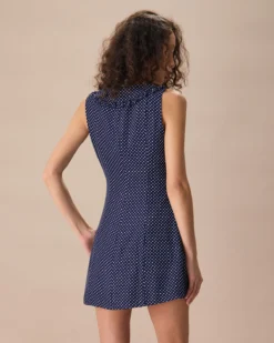 The Navy Chelsea Collar Polka Dot Mini Dress -Deals Dress N Swimwear Store the chelsea collar polka dot mini dress dresses 0rkqgf