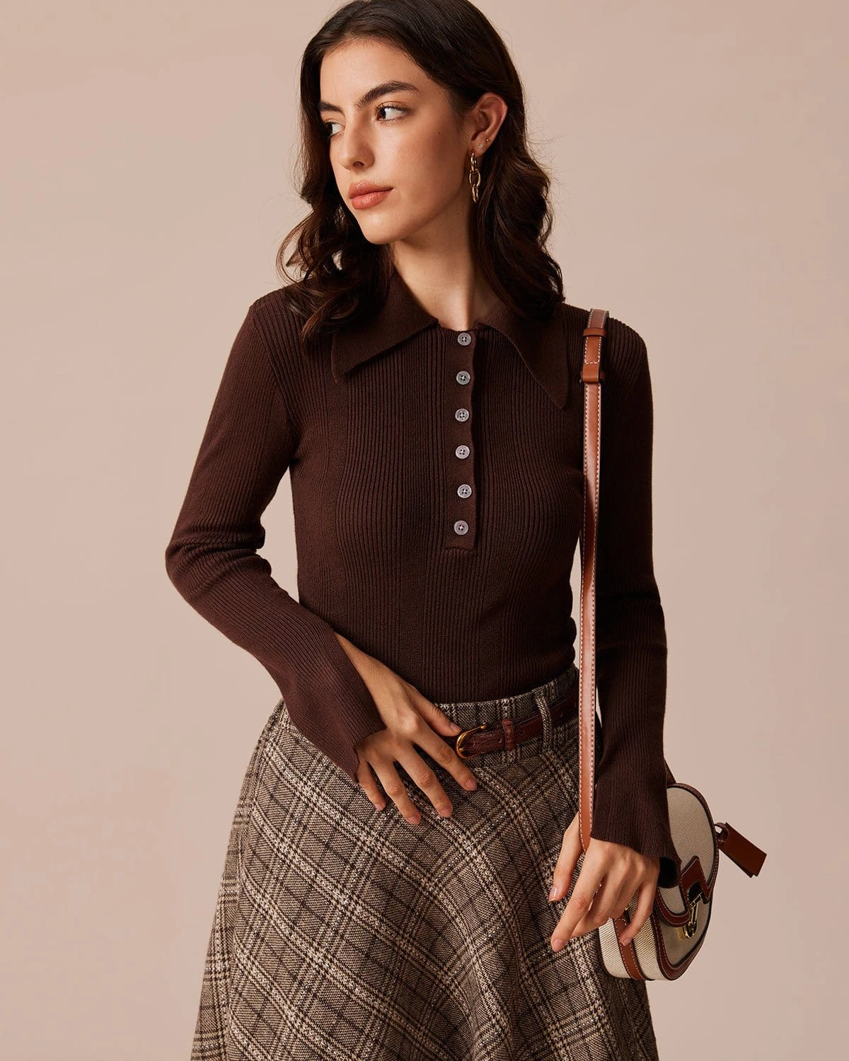 The Coffee Peter Pan Collar Button Knit Top 2 The Coffee Peter Pan Collar Button Knit Top - Image 2