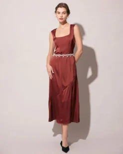 The Coffee Square Neck Sleeveless Satin Midi Dress 8 The Coffee Square Neck Sleeveless Satin Midi Dress -Deals Dress N Swimwear Store the coffee square collar satin maxi dress dresses pg9uuj 275344