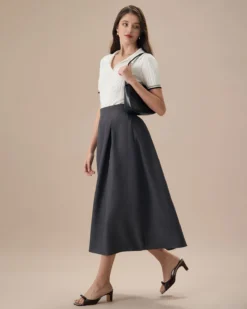 The White Collared Pointelle Contrast Knit Tee -Deals Dress N Swimwear Store the collared pointelle contrast knit tee tops 2inb3c