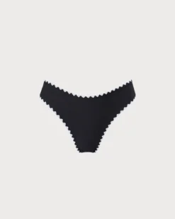 The Black Contrast Ribbed Bikini Bottom 11 The Black Contrast Ribbed Bikini Bottom -Deals Dress N Swimwear Store the contrast ribbed bikini bottom black bikinis bfqslx
