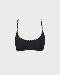 The Black Contrast Ribbed Bikini Top -Deals Dress N Swimwear Store the contrast ribbed bikini top black bikinis rxrsa2