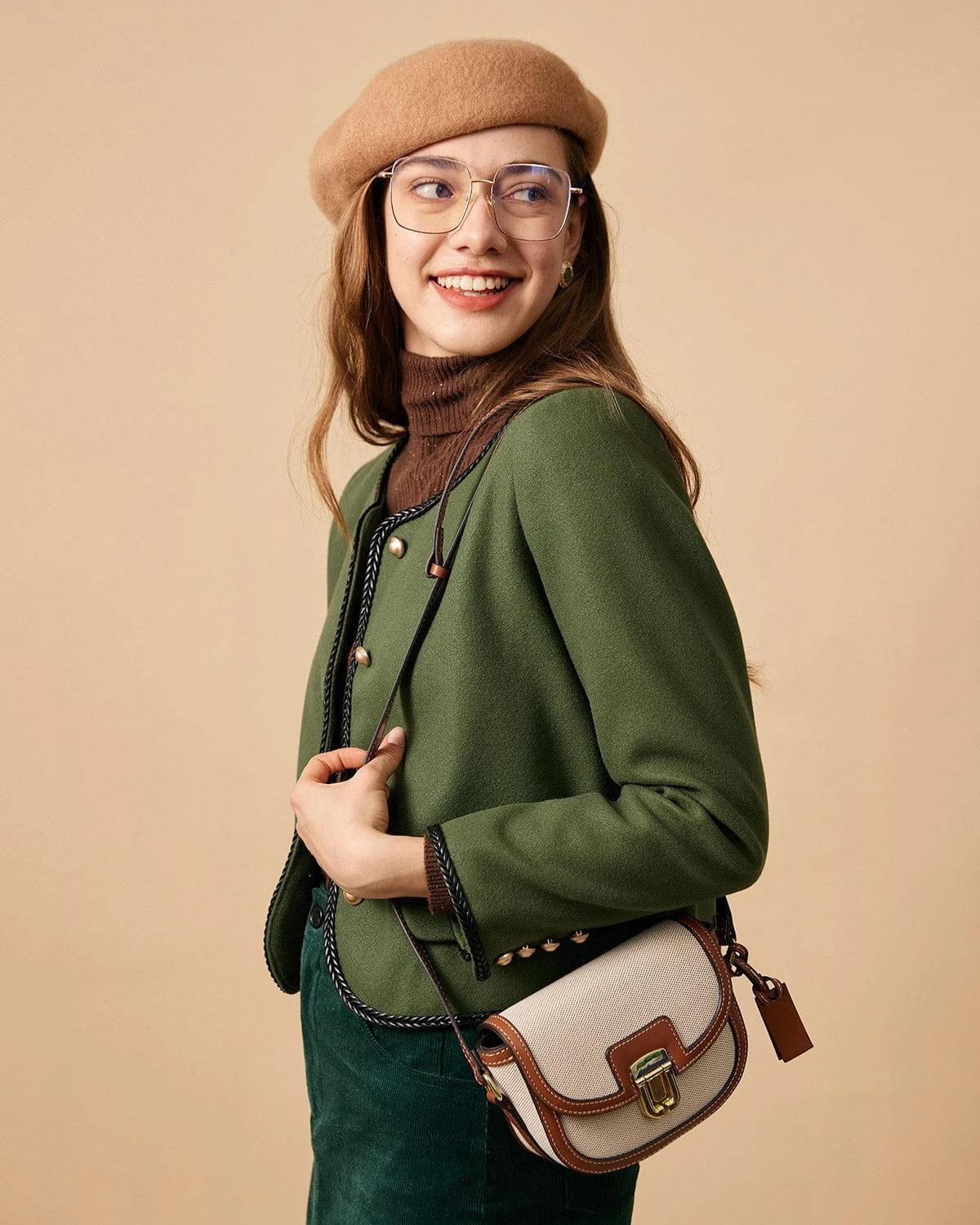 The Green Round Neck Button-up Jacket 3 The Green Round Neck Button-up Jacket - Image 3