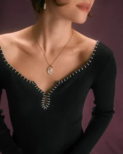 The Black Contrast Trim A-Line Knit Mini Dress 12 The Black Contrast Trim A-Line Knit Mini Dress -Deals Dress N Swimwear Store the contrast trim knitted dress dresses lwqi4m