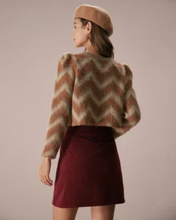 The Red Corduroy Ruffle Button Mini Skirt -Deals Dress N Swimwear Store the corduroy ruffle mini skirt bottoms uu8yxg