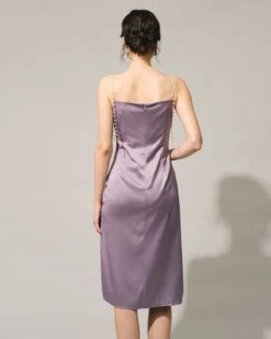 The Solid Cowl Neck Pearl Strap Midi Dress -Deals Dress N Swimwear Store the cowl neck pearl strap midi dress dresses y7y6mh