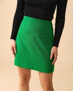The Solid High-waisted Mini Skirt