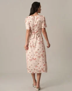 The Floral Tie Strap Cutout Midi Dress -Deals Dress N Swimwear Store the floral cutout back midi dress dresses genqdn