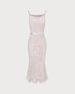 The White Floral Lace Mermaid Midi Dress -Deals Dress N Swimwear Store the floral lace mermaid dress white dresses u6gax0