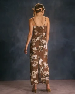 The Brown Floral Slit Maxi Dress -Deals Dress N Swimwear Store the floral side split maxi dress dresses sj2xad 071c1ede 5496 42a7 b981 ecf416c76d00