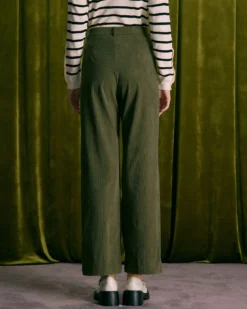 The Green Button Corduroy Wide Leg Pants -Deals Dress N Swimwear Store the green corduroy wide leg pants bottoms oli3lo