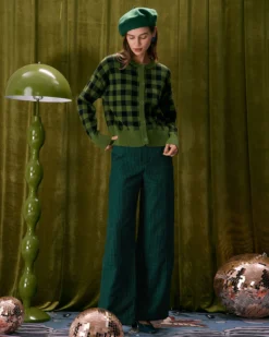 The Green Crew Neck Plaid Button Cardigan -Deals Dress N Swimwear Store the green crew neck plaid button cardigan tops rx7v71