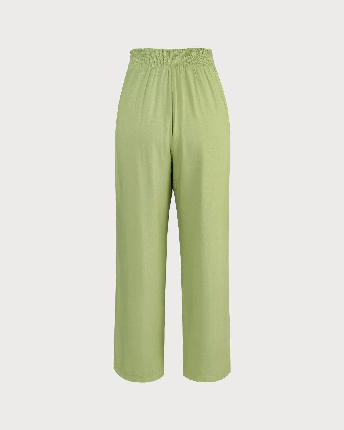 The Green Elastic Waist Straight Ninth Pants 8 The Green Elastic Waist Straight Ninth Pants - Image 8